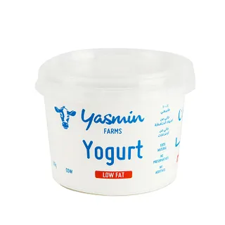 مزارع ياسمين زبادي بقري قليل الدسم