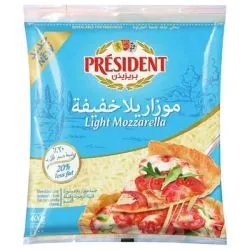 بريزيدنت جبنة موزاريلا مبشورة لايت