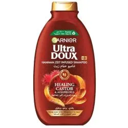 Garnier Ultra Doux Hammam Zeit Infused Shampoo with Healing Castor & Almond Oil for Weak & Falling Hair