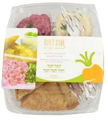 Diet Care Reedbeet Mutabal & Hummus With Roasted Bread