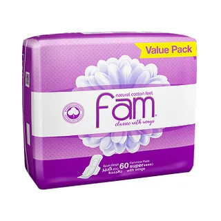 Fam Maxi Feminine Pads With Wings