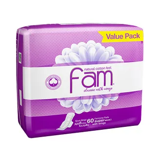 Fam Maxi Feminine Pads With Wings