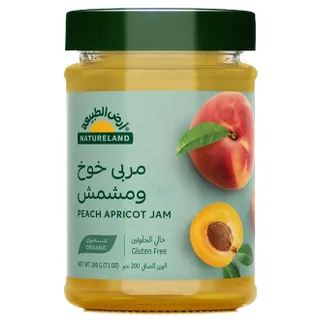 أرض الطبيعة عضوي مربى خوخ ومشمش 200 جم