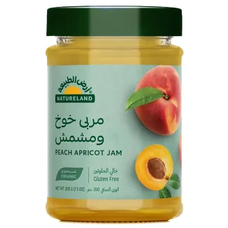 أرض الطبيعة عضوي مربى خوخ ومشمش 200 جم