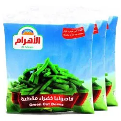 الأهرام فاصوليا خضراء مقطعة مجمدة