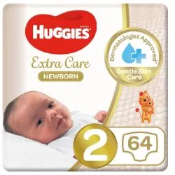 Huggies Extra Care Newborn Size 2 64pcs