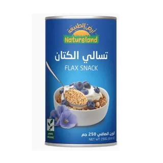 أرض الطبيعة تسالي الكتان العضوية