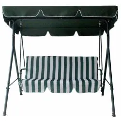 Swing 3-Seater Green & White