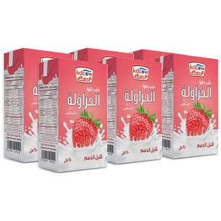 كي دي كاو - حليب قليل الدسم بمكهة الفراولة