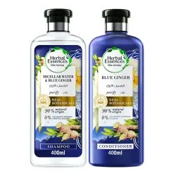 Herbal Essences Micellar Water and Blue Ginger Shampoo + Conditioner