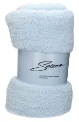 Csi Long Pile Fleece Light Blue Blanket