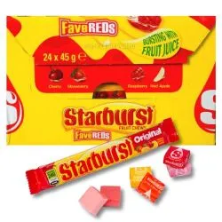 Starburst Favereds Busting with Fruit Juice