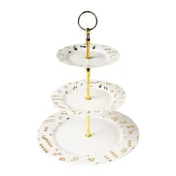 Porcelain Hamazat 3-Layer Cake Stand
