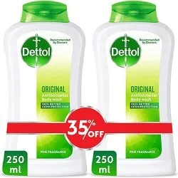 Dettol Original Pine Scent Shower Gel & Body Wash, 2x250ml