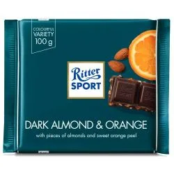 Ritter Sport Dark Chocolate with Almond & Orange