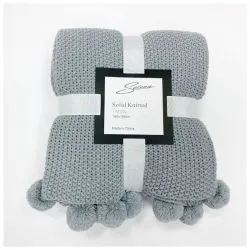 Selena Solid Knitted Throw Blanket
