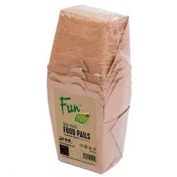Fun Kraft Paper Food Pails 16Oz Pack Of 6