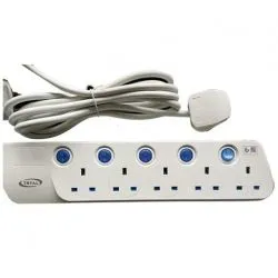 Total Extension 5Bs Outlets Individual Switch