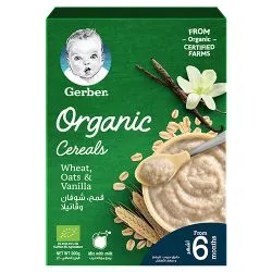 Gerber Organic Wheat Oats & Vanilla Cereals 200g
