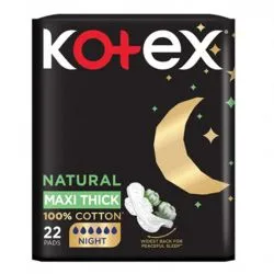 Kotex Natural Maxi Thick Cotton Night Pads