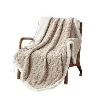 Selena Sherpa Blanket Beige