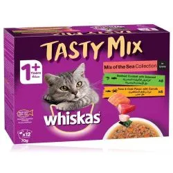 Whiskas Tasty Mix Sea Food Collection Pack of 12