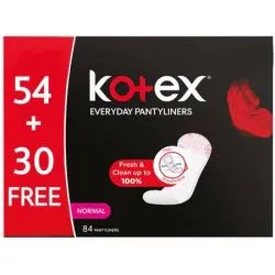 Kotex Daily Liners Normal Flat Sanitary Pads 54 + 30