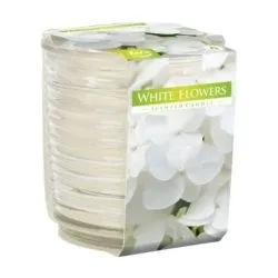 Aura 3 Coloured Scented Candle White Flower