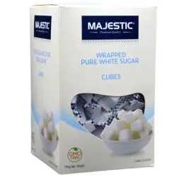 Majestic Wrapped Pure White Sugar Cubes 700G