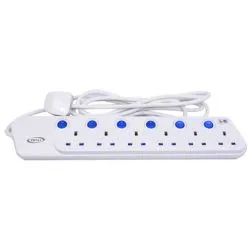 Total Extension 6Bs Outlets Individual Switch Cord
