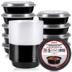 Microwave Container Assorted Colors Round