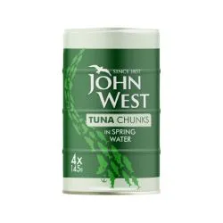 John West Tuna Chunks in Spring Water 4X145G