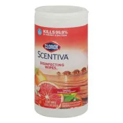 Clorox Scentiva Grapefruit Disinfecting Wipes 75Pcs