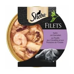 Sheba Chicken With Shrimp & Tuna Fillets Wet Cat Food 60G
