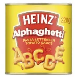 Heinz Alphaghetti Pasta Letters In Tomato Sauce
