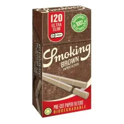 Smoking Brown Biodegradable Pre Cut Slim Filters