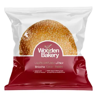 Wooden Bakery Brioche Coconut Raisins