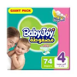 BabyJoy Diaper Size 4 Large 10-18kg 74pcs