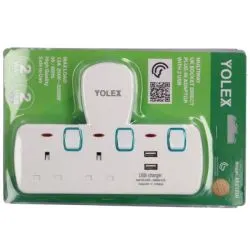 Yolex Extension Socket 2 Way 2 Usb