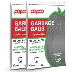 بابكو أكياس قمامة 103 × 84 سم 50 جالون عرض توفير 2 × 20 كيس