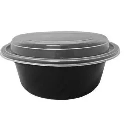 Sultan Microwave Container Round Black with Lid