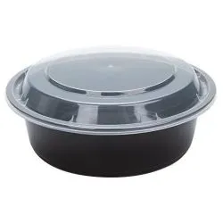 Sultan Microwave Container Round Black with Lid
