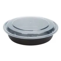 Sultan Microwave Container Round Black with Lid