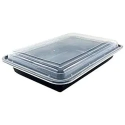Sultan Microwave Container Rectangle Black with Lid