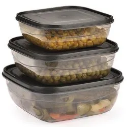 Soft & Lock Square Food Saver Set Of 3