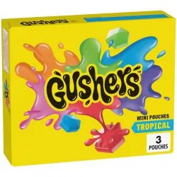 Gushers Tropical Fruit Flavored Snacks 3 Pouches