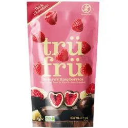 Tru Fru Hyper-Dried Grab & Go Real Raspberries In Dark Chocolate