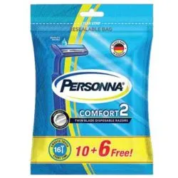 Personna Comfort 2 Twin Blade Disposable Razors 16 Pieces