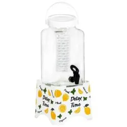 Decorated Beverage Dispenserdetox Timewith Infuser