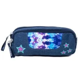 Exsport Jeans Pencil Case 2 Compartment Assorted